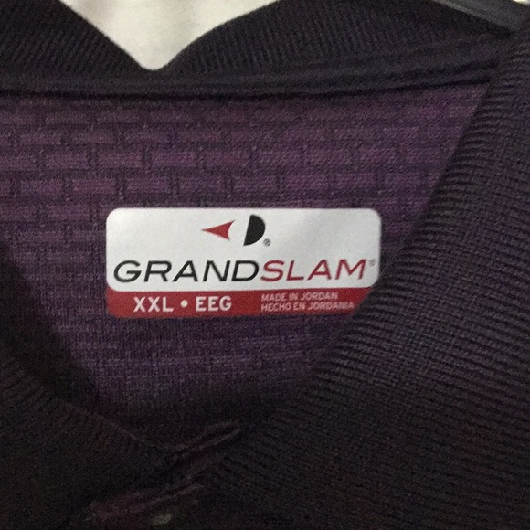 Men’s 2XL grand slam purple polo - Picture 2 of 4